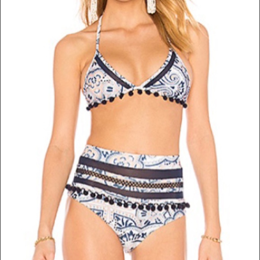 Tularosa Nina Pom Pom Bikini (top-S, bottoms-XS)